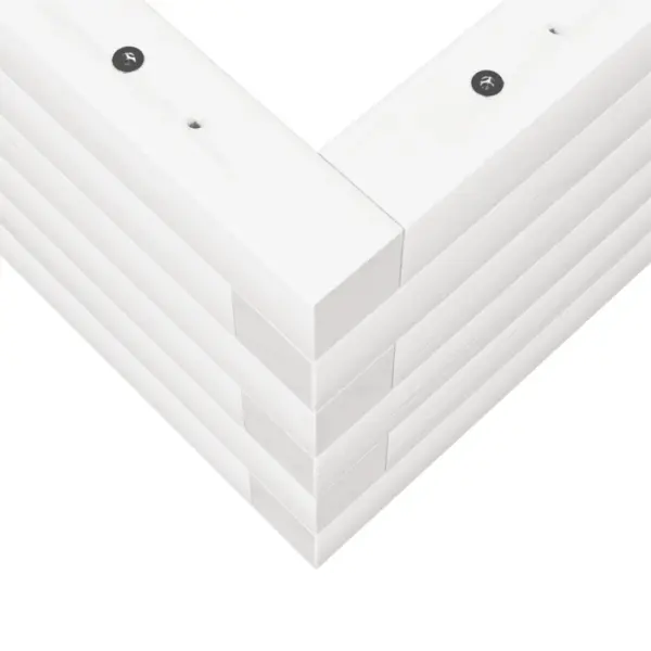 Männipuidust aia taimekast, valge, 90 x 60 x 23 cm – 8