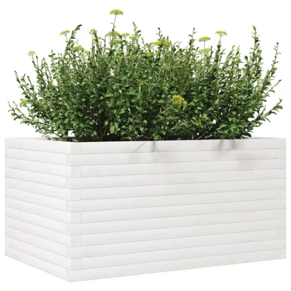 Aia taimekast männipuidust, valge, 90 x 60 x 45,5 cm - 4