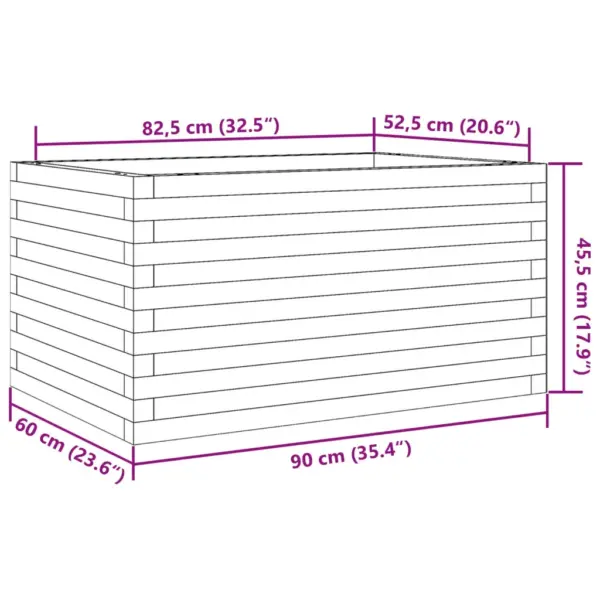 Aia taimekast männipuidust, valge, 90 x 60 x 45,5 cm - 10