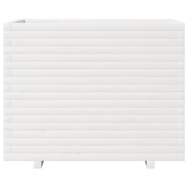 Aia taimekast täismännipuidust, valge, 90 x 60 x 72 cm – 5