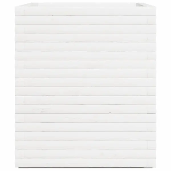 Aia taimekast täismännipuidust, valge, 90 x 60 x 72 cm – 6