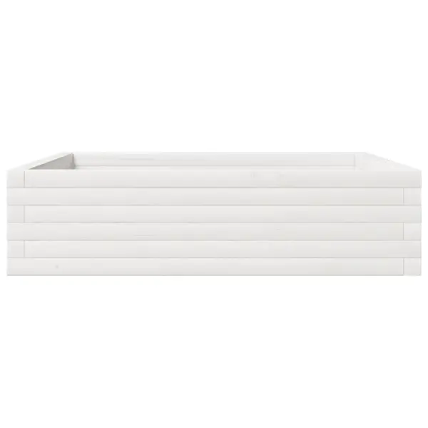 Valge männipuidust aia taimekast, 90 x 90 x 23 cm – 5