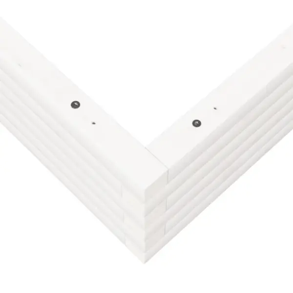 Valge männipuidust aia taimekast, 90 x 90 x 23 cm – 8