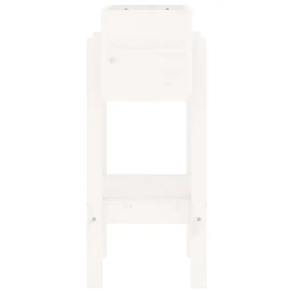 Aia taimekast riiuliga, valge männipuit, 62 x 30 x 69 cm – 5