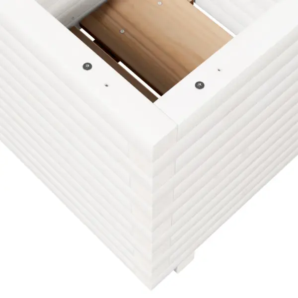 Valge männipuidust aiataimekast, 50 x 50 x 49,5 cm – 8