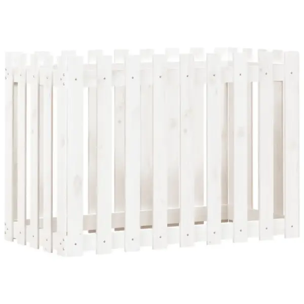 Aia disainiga kõrgendatud taimelava, valge männipuit, 100 x 50 x 70 cm – 4