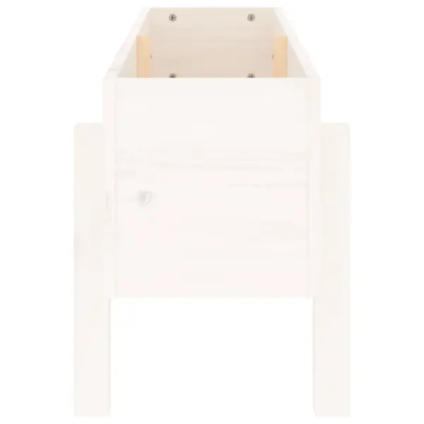 Kõrgendatud aia taimelava, valge männipuit, 101 x 30 x 38 cm – 5