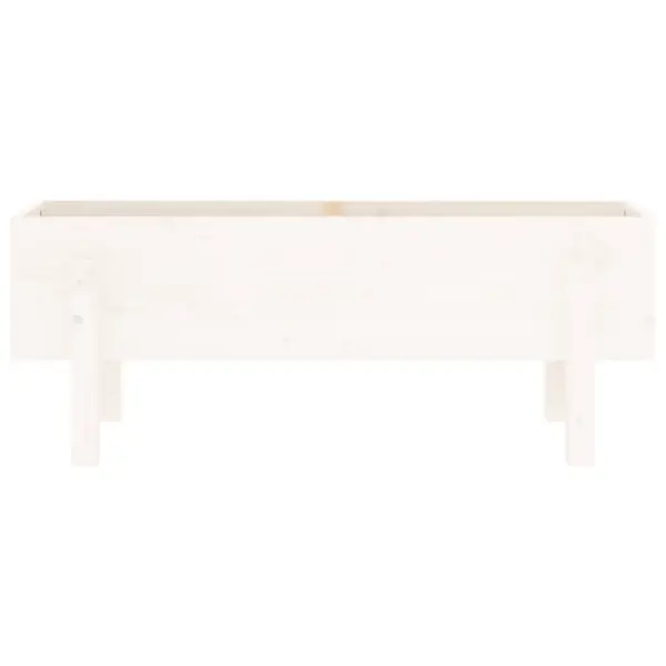 Kõrgendatud aia taimelava, valge männipuit, 101 x 30 x 38 cm – 6