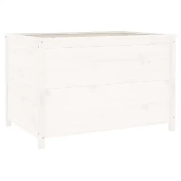 Valge männipuidust kõrgendatud taimelava, 119,5 x 82,5 x 78 cm – 6