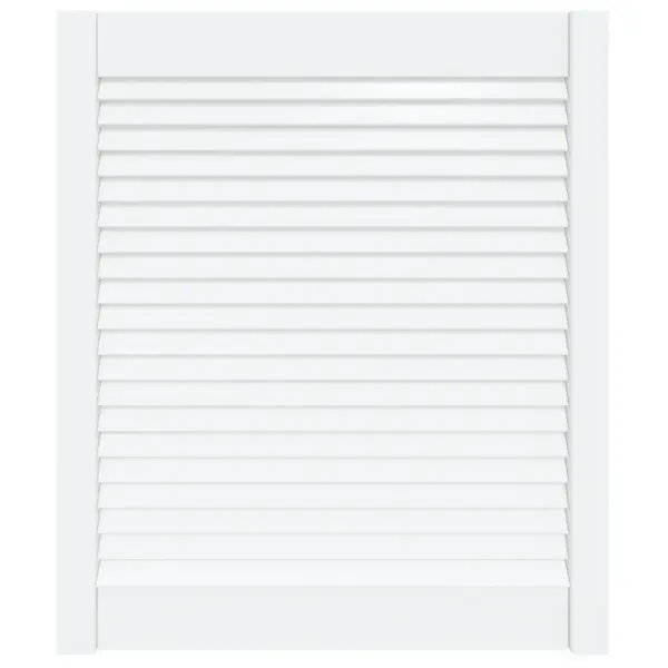 Valge lamellkapi uks männipuidust, 69 x 59,4 cm – 2