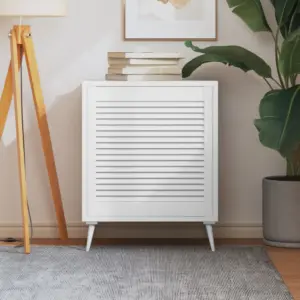 Valge männipuidust lamellkapiuks, 61,5 x 59,4 cm