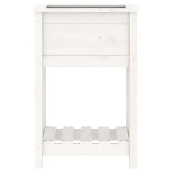 Riiuliga taimekast, valge männipuit, 54 x 34,5 x 81 cm – 5