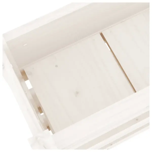 Vertikaalne männipuidust taimekast 3 istutuskastiga, valge, 112 x 25 x 104,5 cm – 7