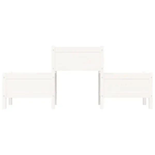 Valge männipuidust taimekast 3 kastiga, 178,5 x 44 x 75 cm – 4