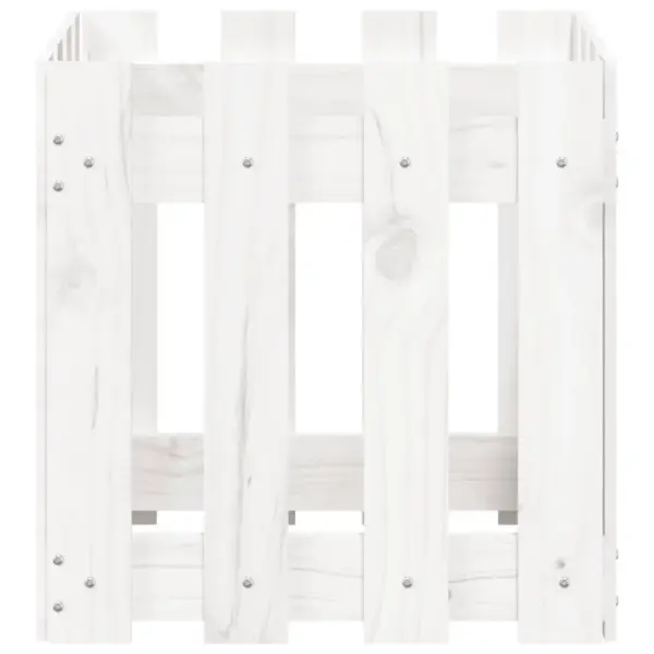 Valge männipuidust taimekast, 40 x 40 x 40 cm – 5