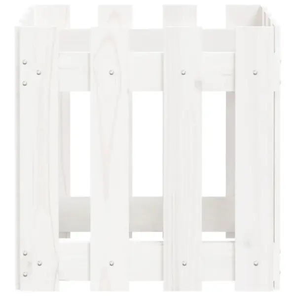 Valge männipuidust taimekast, 40 x 40 x 40 cm – 6