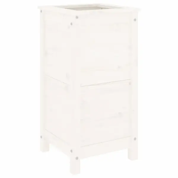 Valge männipuidust taimekast, 40 x 40 x 78 cm – 2