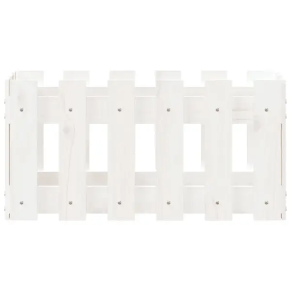 Valge männipuidust taimekast aialippaia disainiga, 60 x 30 x 30 cm – 5