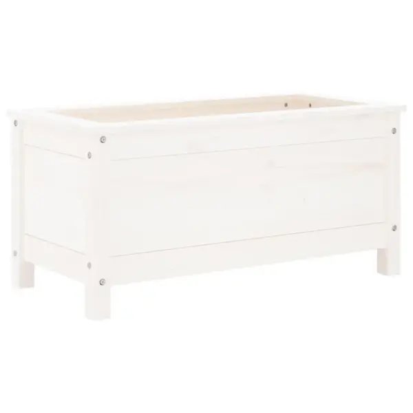 Valge männipuidust taimekast aeda, 82,5 x 40 x 39 cm – 4