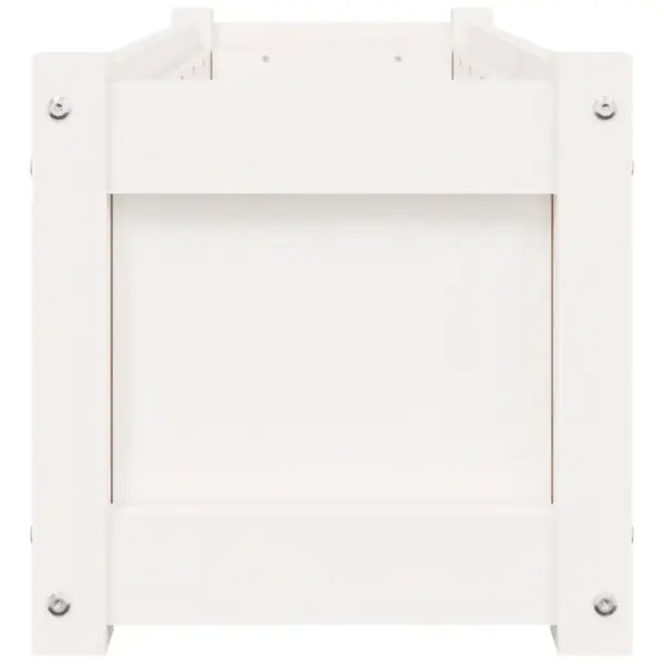Valge männipuidust taimekast aeda ja terrassile, 90 x 31 x 31 cm – 6