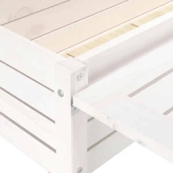 Kokkupandava lauaplaadiga kõrgendatud aia taimekast, valge männipuidust, 84 x 73 x 75 cm – 9