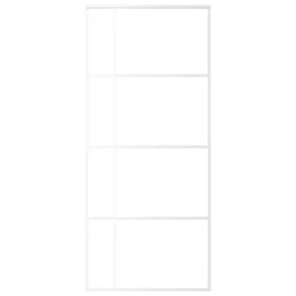 Valge matt klaasist liuguks alumiiniumraamiga, 90 x 205 cm – 3