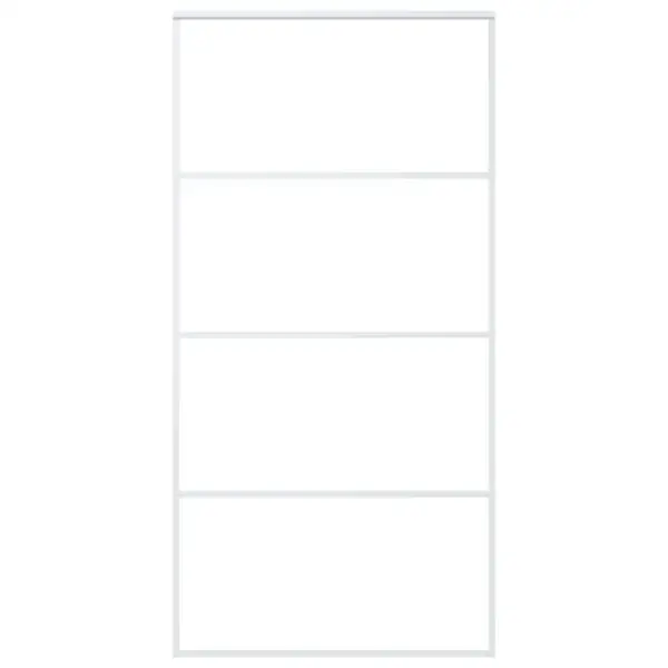 Valge matt ESG-klaasist ja alumiiniumraamiga liuguks, 102,5 x 205 cm – 2