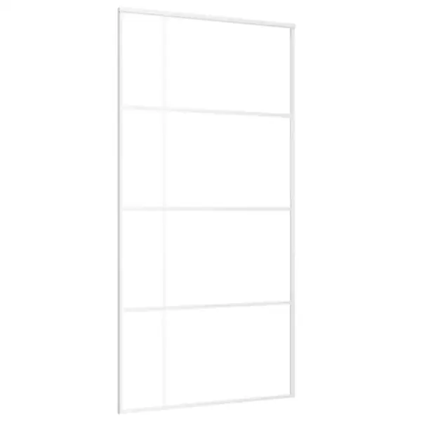 Valge matt ESG-turvaklaasiga ja alumiiniumraamiga liuguks, 102,5 x 205 cm – 2