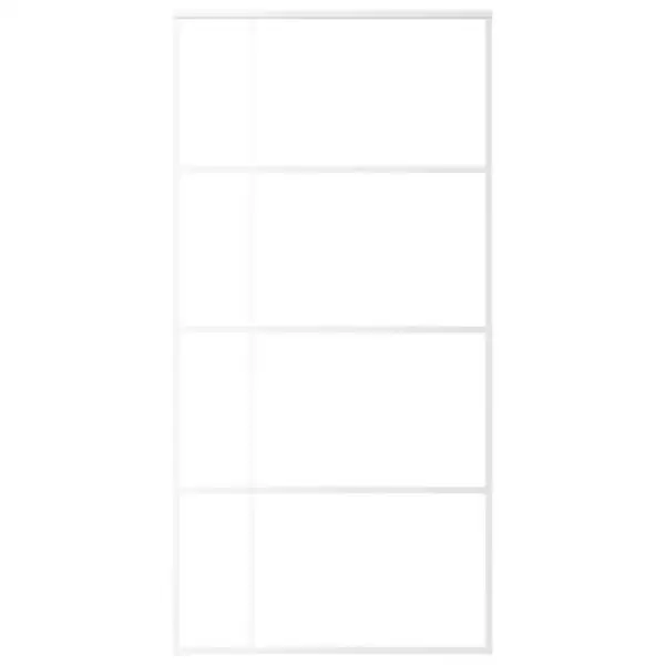 Valge matt ESG-turvaklaasiga ja alumiiniumraamiga liuguks, 102,5 x 205 cm – 3