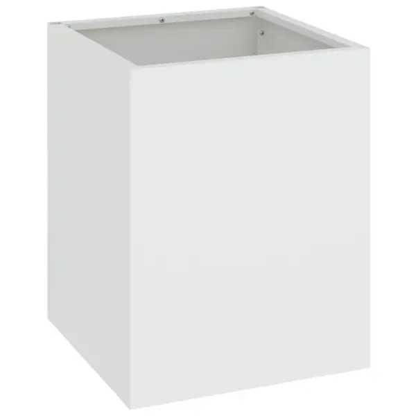 Valge metallist aia istutuspott, 32 x 32 x 40 cm, külmvaltsitud teras – 2