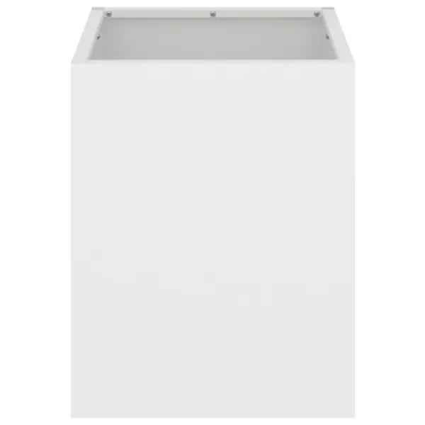 Valge metallist aia istutuspott, 32 x 32 x 40 cm, külmvaltsitud teras – 5