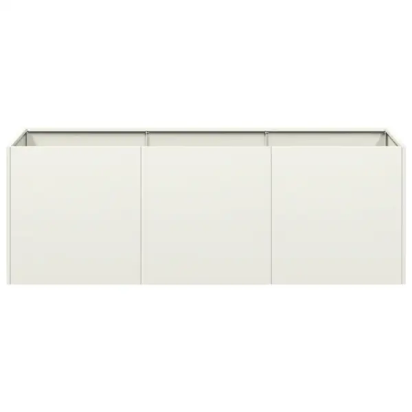 Külmvaltsitud terasest taimekast avatud põhjaga, valge, 120 x 40 x 40 cm – 4