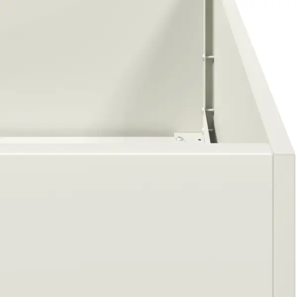 Külmvaltsitud terasest taimekast avatud põhjaga, valge, 120 x 40 x 40 cm – 7