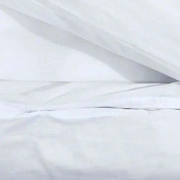 Valge mikrofiiber voodipesukomplekt, 260 x 240 cm, kortsumiskindel – 7
