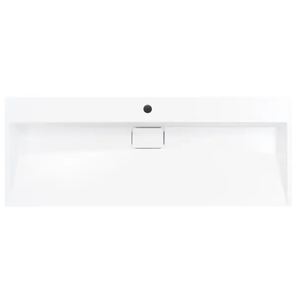 Mineraalvalamist vannitoavalamu, valge, 120 x 46 x 11 cm, kapipealne või seinale – 4