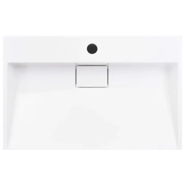 Valge mineraalvalamist vannitoavalamu, ristkülikukujuline, kapi peale või seinale, 60 x 38 x 11 cm – 4