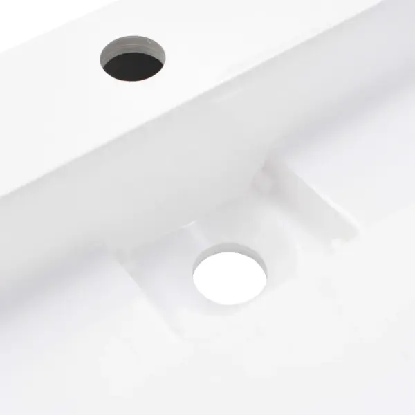 Valge mineraalvalamist vannitoavalamu, ristkülikukujuline, kapi peale või seinale, 60 x 38 x 11 cm – 7