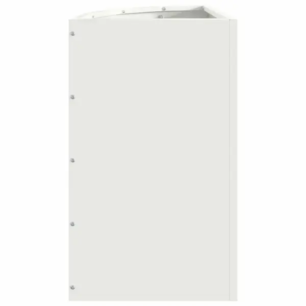 Nurgeline valge terasest istutuskast aeda ja rõdule, 30 x 30 x 50 cm – 6