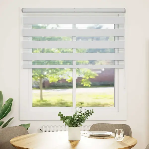 Valge triibuline päev ja öö ruloo, 125 x 100 cm, polüester – 2