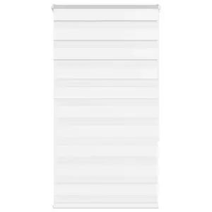 Valge triibuline päev-ja-öö ruloo kettmehhanismiga, 80 x 150 cm, polüester