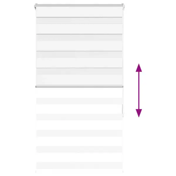 Valge triibuline päev-ja-öö ruloo kettmehhanismiga, 80 x 150 cm, polüester – 5