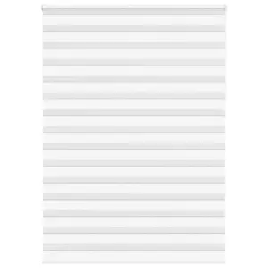 Valge triibuline päev-ja-ööruloo ketiülekandega, 165 x 230 cm, polüester