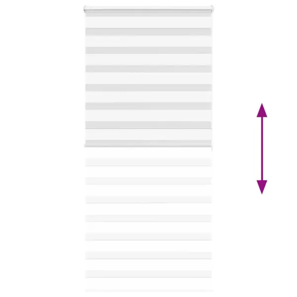 Valge päev-öö ruloo kettmehhanismiga, 115 x 200 cm, kanga laius 110,9 cm, polüester – 5