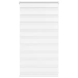 Valge päev-öö ruloo sebramustriga, 85 x 100 cm, 100% polüester