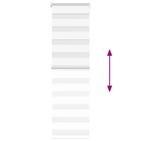 Valge päev-öö sebraruloo kettmehhanismiga, 50 x 150 cm, 100% polüester – 5