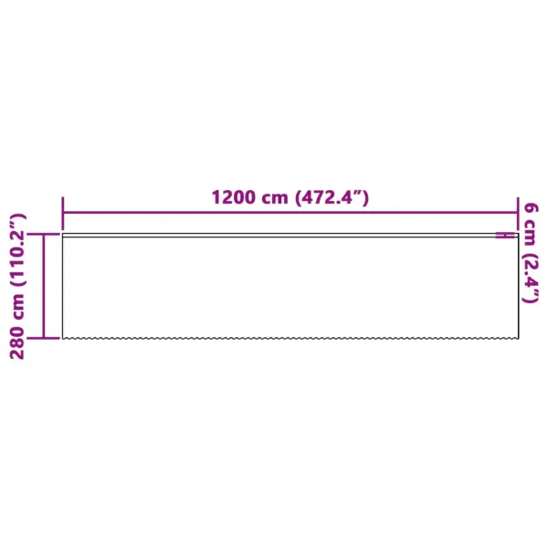 Valge pitskardin, polüester, 1200 x 280 cm, 4 paigaldusviisi – 8