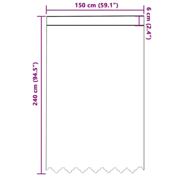 Valge pitskardin, kerge polüester, 150 x 240 cm, 4 paigaldusviisi – 8