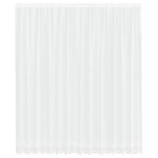 Valge polüester pitskardin, 1 tk, 400 x 300 cm, 4 paigaldusviisi – 2