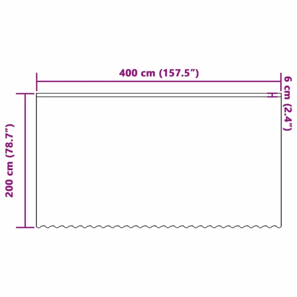 Valge lilledega pitskardin, polüester, 200 x 400 cm – 8