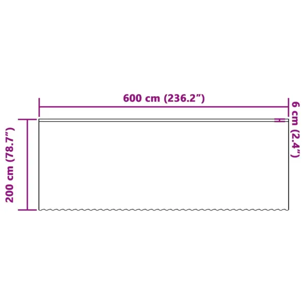 Valge lilledega pitskardin, polüester, 200 x 600 cm – 8